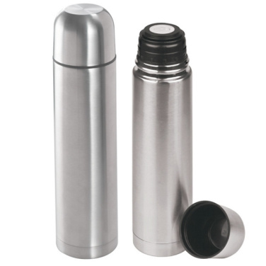 Logo trade promotional merchandise photo of: Stainless steel isolating flask VIRGINIA BEACH 100 ml