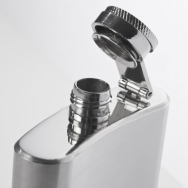 Logo trade business gifts image of: Stainless steel hip flask FRESNO 104 ml