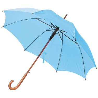 Logo trade business gift photo of: Wooden automatic umbrella NANCY