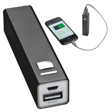 Logo trade promotional product photo of: Metal power bank PORT HOPE 2200mAh