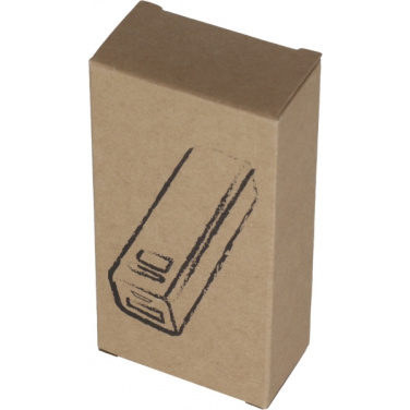 Logotrade promotional item image of: Metal power bank PORT HOPE 2200mAh