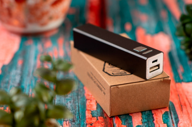 Logotrade promotional merchandise photo of: Metal power bank PORT HOPE 2200mAh
