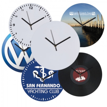 Logo trade promotional giveaways picture of: Wall clock with allover clock face VENICE