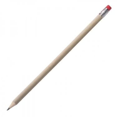 Logo trade business gifts image of: Pencil with eraser HICKORY