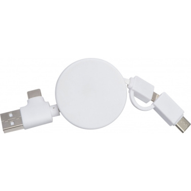 Logotrade corporate gift picture of: Bamboo charging cable GRONINGEN
