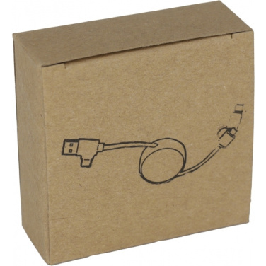 Logo trade promotional gifts image of: Bamboo charging cable GRONINGEN