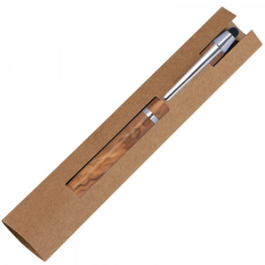 Logotrade promotional items photo of: Wooden ballpen with touch function ERFURT