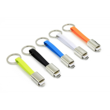 Logotrade promotional gift image of: Data transfer cable and keyring