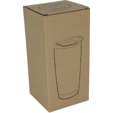 Logotrade corporate gifts photo of: Stainless steel mug with wooden look COSTA RICA 550 ml