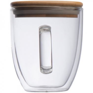 Logo trade promotional gift photo of: Double-walled glass cup GERTHE 350 ml