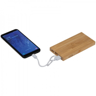 Logotrade promotional gifts photo of: Bamboo power bank KATOWICE