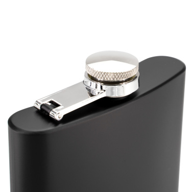 Logotrade promotional merchandise photo of: Hip flask OLYMPOS Schwarzwolf