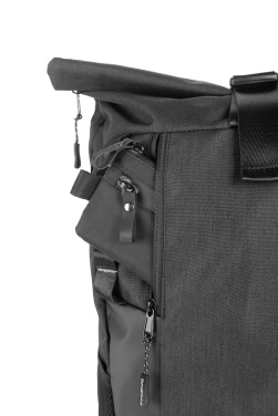 Logo trade promotional gifts image of: Rolltop backpack ELBERT Schwarzwolf