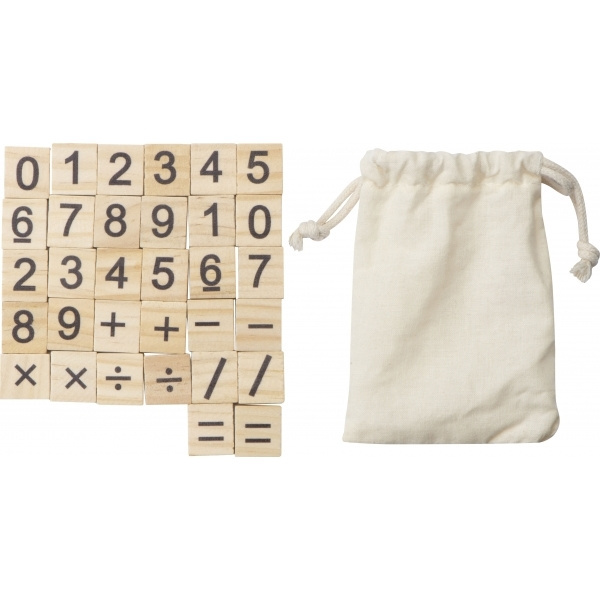 Logo trade promotional merchandise photo of: Wooden counting game LIBEREC