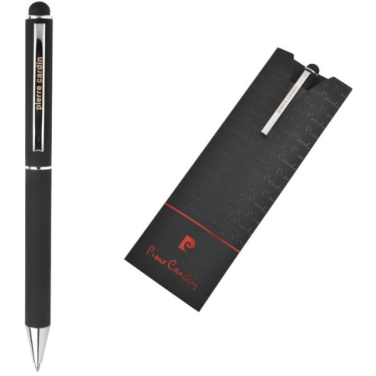 Logo trade promotional giveaways image of: Metal ballpoint pen, touch pen, soft touch CLAUDIE Pierre Cardin