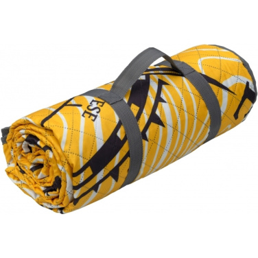 Logo trade promotional products image of: Foldable picnic blanket ALVERNIA Schwarzwolf