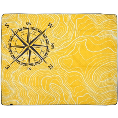 Logo trade promotional products picture of: Foldable picnic blanket ALVERNIA Schwarzwolf