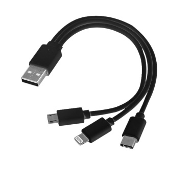Logotrade advertising product image of: 3 in 1 USB cable type c + micro USB + lightning