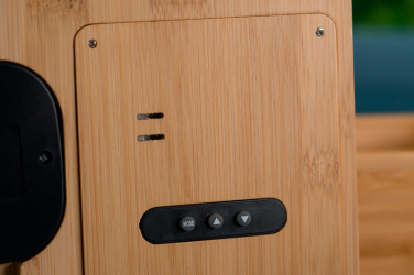 Logo trade promotional merchandise image of: Bamboo weather station GRANADA