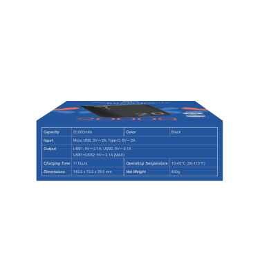 Logo trade corporate gifts image of: Power bank Silicon Power GS15 20000 mAh