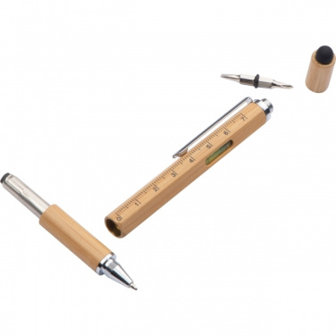 Logo trade promotional merchandise image of: 6in1 multifunctional pen COIMBRA