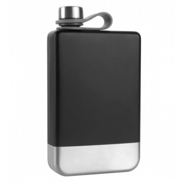 Logo trade corporate gift photo of: Hip flask HALTI Schwarzwolf