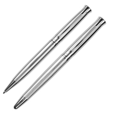 Logotrade promotional items photo of: Metal set of ballpoint pen and roller ROI