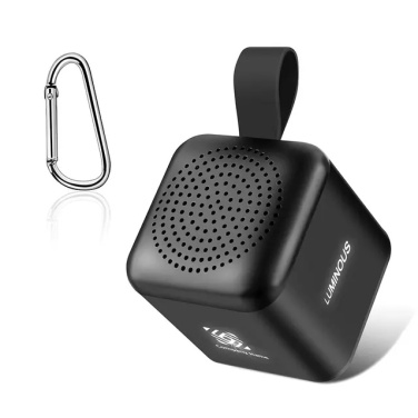 Logo trade promotional merchandise photo of: Mini speaker with enlighted logo for engraving