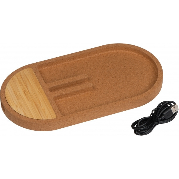 Logotrade promotional giveaway image of: Desk organiser with charging station LANCASTER