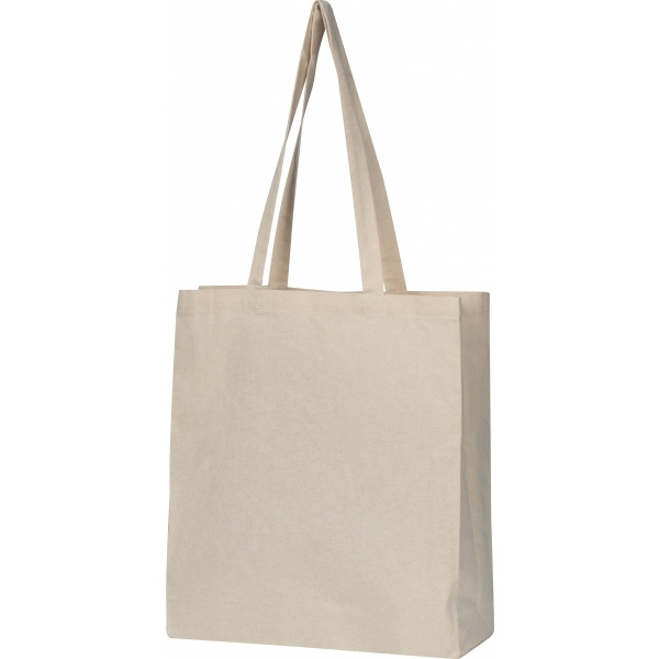 Logo trade corporate gifts picture of: Organic cotton bag with bottom fold INNSBRUCK