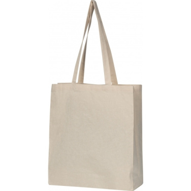 Logo trade promotional merchandise image of: Organic cotton bag with bottom fold INNSBRUCK