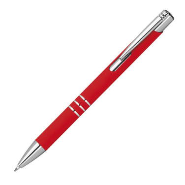 Logo trade promotional gift photo of: Semi gel pen soft touch DUNMORE