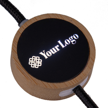 Logo trade promotional giveaways picture of: 4in1 long wooden cable with elighted logo for engraving