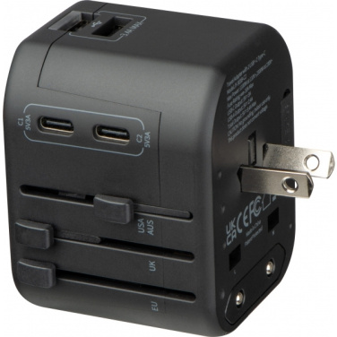 Logo trade business gift photo of: Travel Adapter Maracena