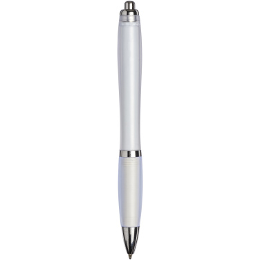 Logo trade promotional merchandise image of: Curvy ballpoint pen with frosted barrel and grip