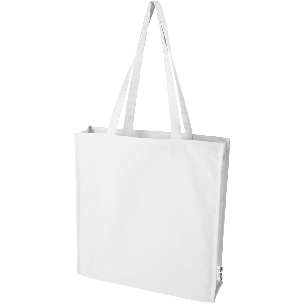 Logo trade promotional gifts picture of: Florida 270 g/m² GRS recycled gusset tote bag 14L