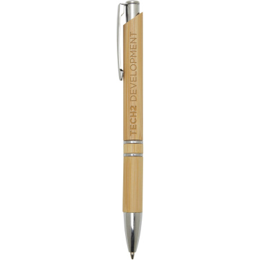 Logo trade promotional merchandise picture of: Wicker bamboo ballpoint pen