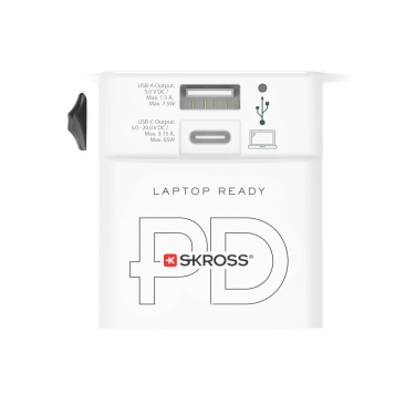 Logo trade promotional giveaways image of: SKROSS World Travel Adapter MUV 65W PD with USB C Cable