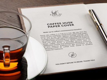 Logo trade promotional items image of: Recycled Coffee Notebook 209733900