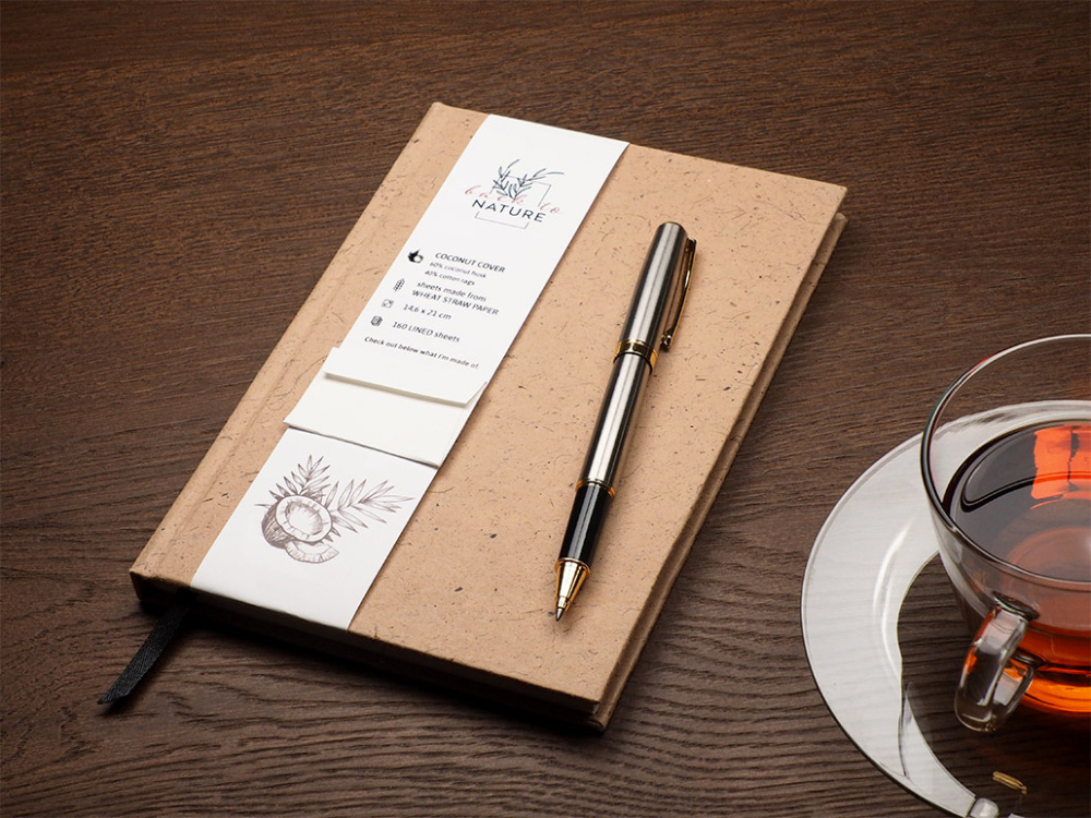 Logotrade promotional gifts photo of: Recycled Coconut Notebook 209734100