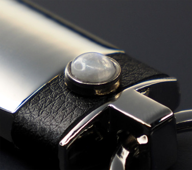 Logo trade corporate gifts image of: Moonstone Keyring 1295095