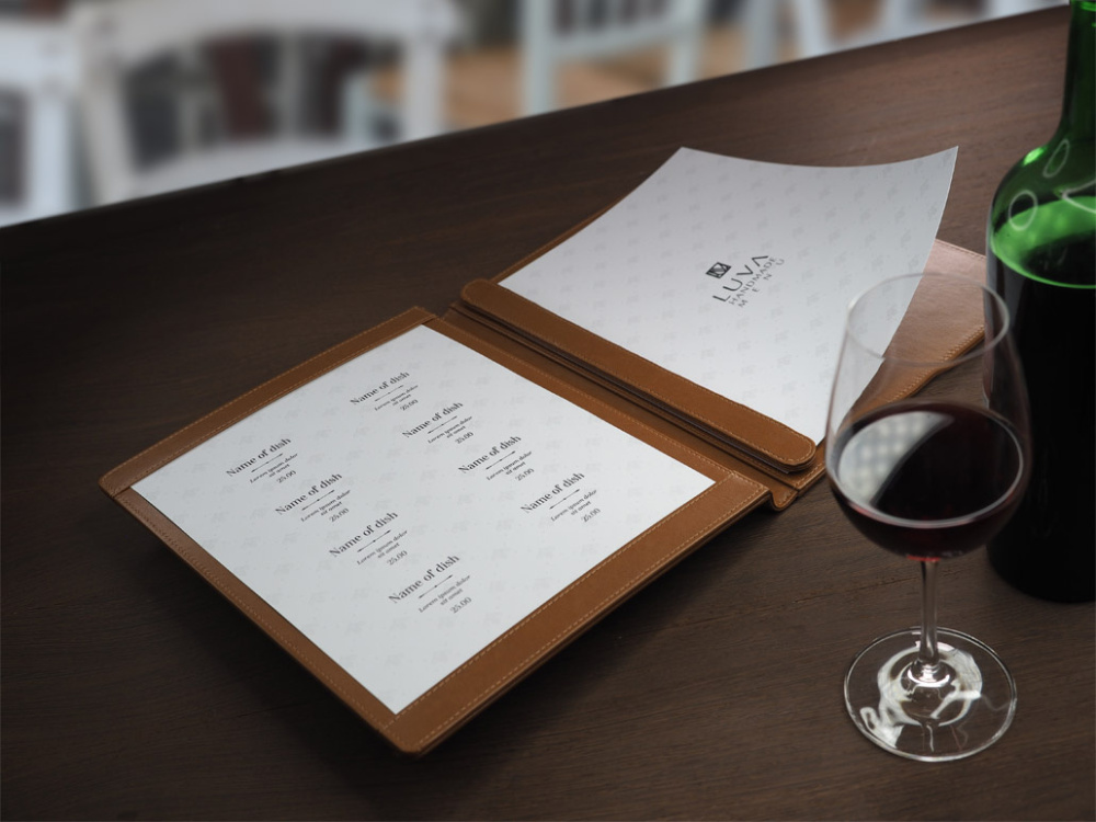 Logo trade corporate gifts picture of: Menu cover 1054119