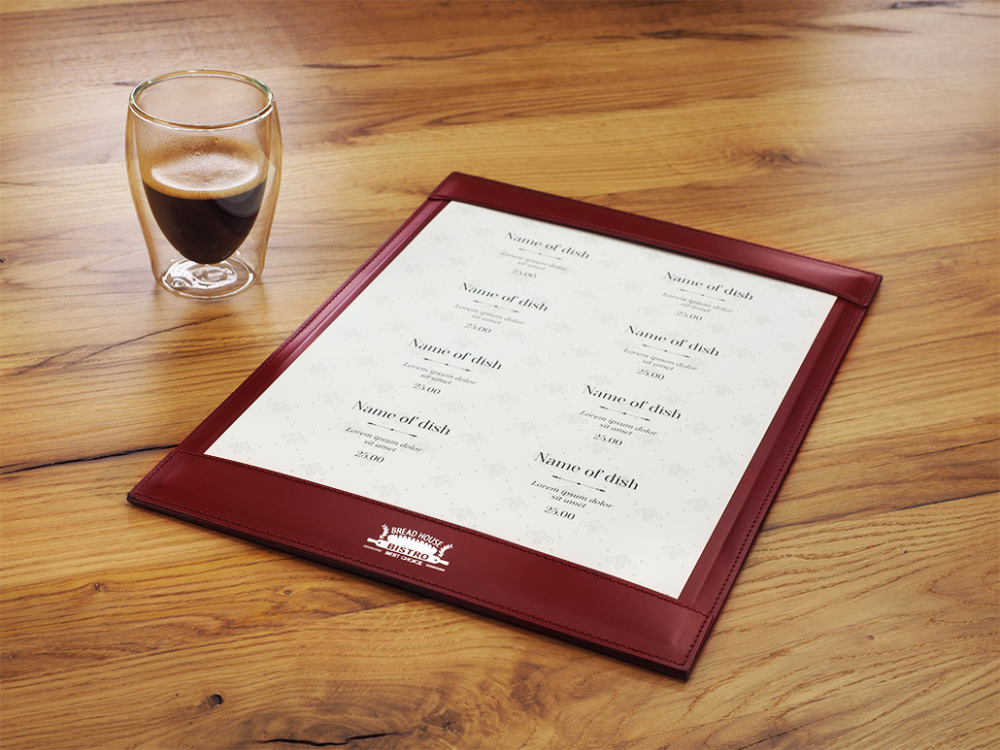 Logo trade promotional items image of: Menu pad 1025094