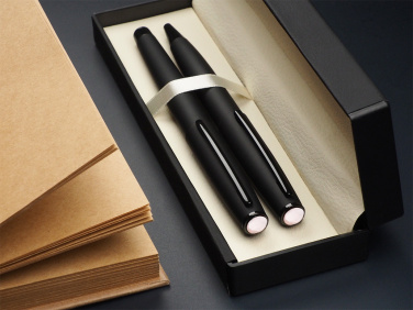 Logo trade advertising products image of: Opal stone Pen set 1286036
