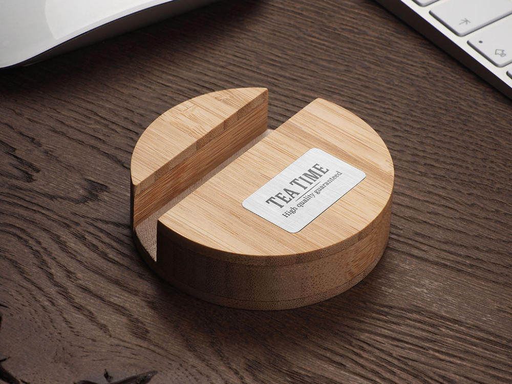 Logo trade promotional merchandise photo of: Wooden telephone stand 1833292