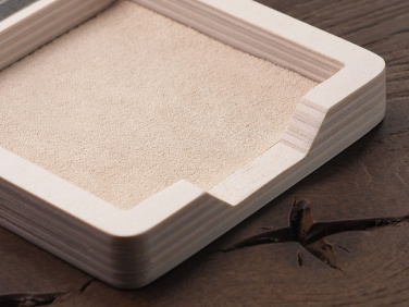 Logo trade promotional merchandise image of: Wooden memo card box 1832121