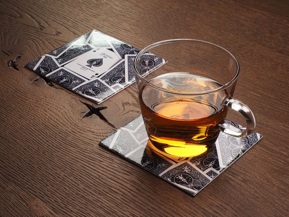 Logo trade corporate gifts image of: Printed paper coaster 1838117