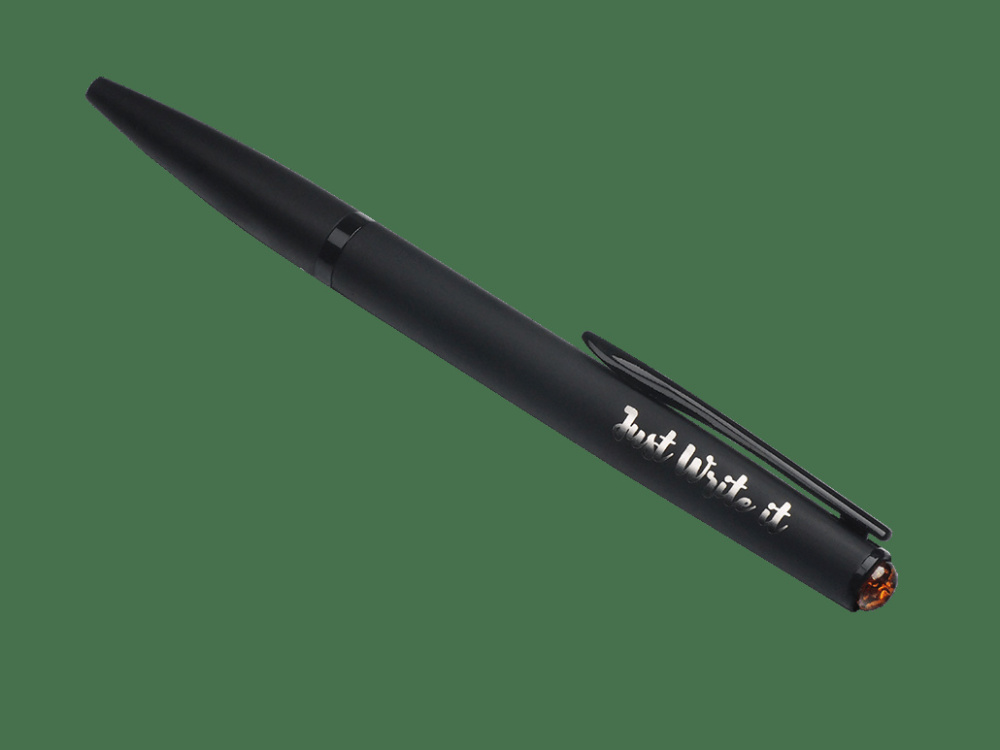 Logo trade advertising products picture of: Ball pen with AMBER stone 2070036