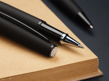 Logotrade advertising products photo of: Striped Flint Pen set 1284036
