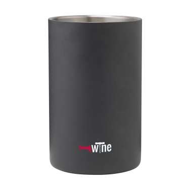 Logo trade advertising product photo of: CoolSteel Black wine cooler